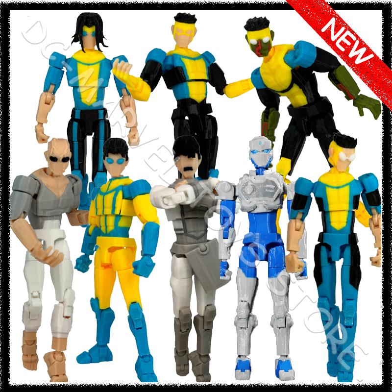 En Stock Nuevo Figuras de Acción Invincible Toys Impresas en 3D T13 Dummy 13 Superhéroes Juguetes Articulados Móviles Cambiaformas