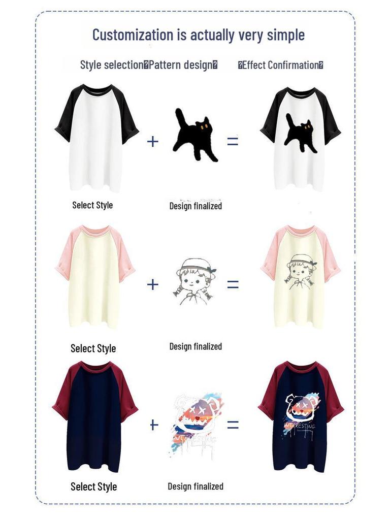 Women's Pure Cotton Raglan Sleeve T-Shirt - Trendy Color Block, Unisex Style, Custom Logo