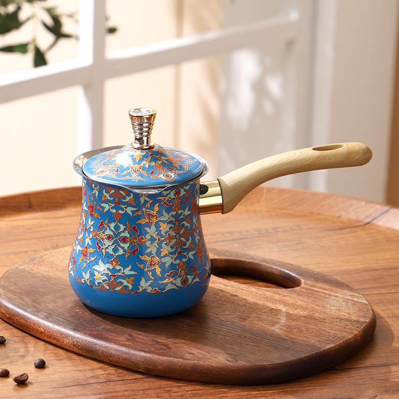 Stainless steel Turkish coffee pot and milk cup, 1pcs coffee pot for brewing tea, chocolate, butter and milk