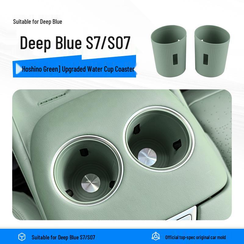 Deep Blue S07/S7 Center Console Silicone Cup Mat & Interior Storage Box Decor
