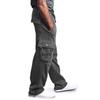 Fashion men's sports casual trousers men's drawstring multi-pocket loose work trousers men's trousers