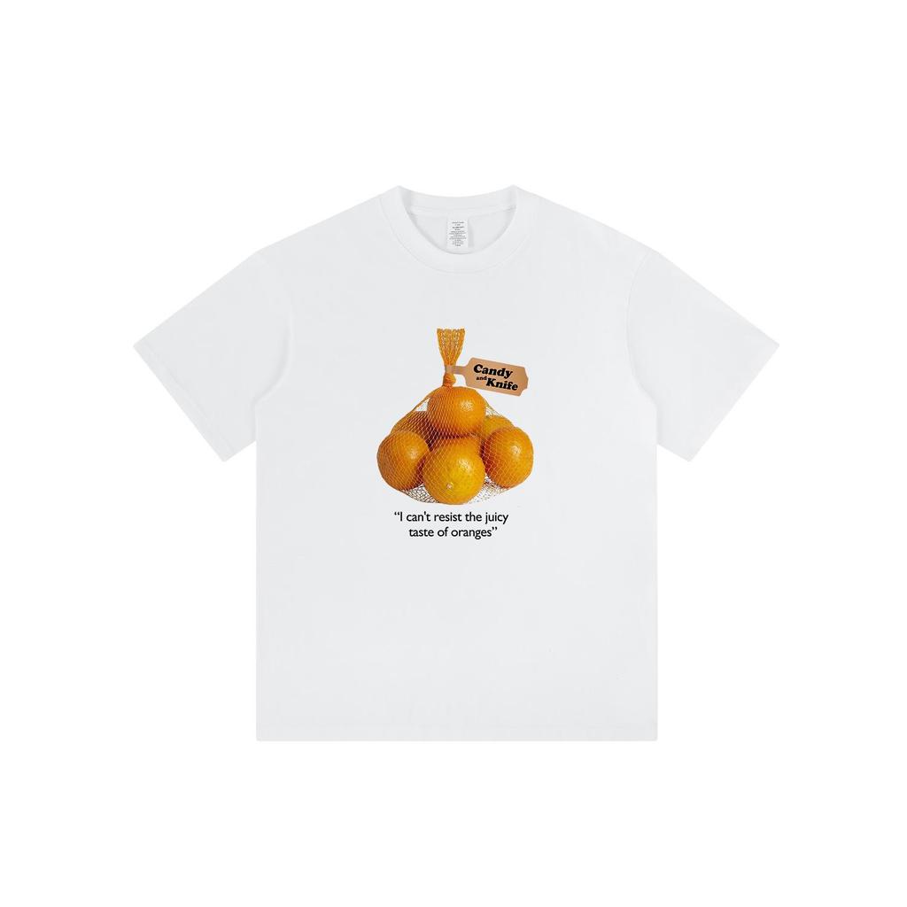 Unisex Summer Cotton T-Shirt with Fun Fruit Print - Loose, Short-Sleeved