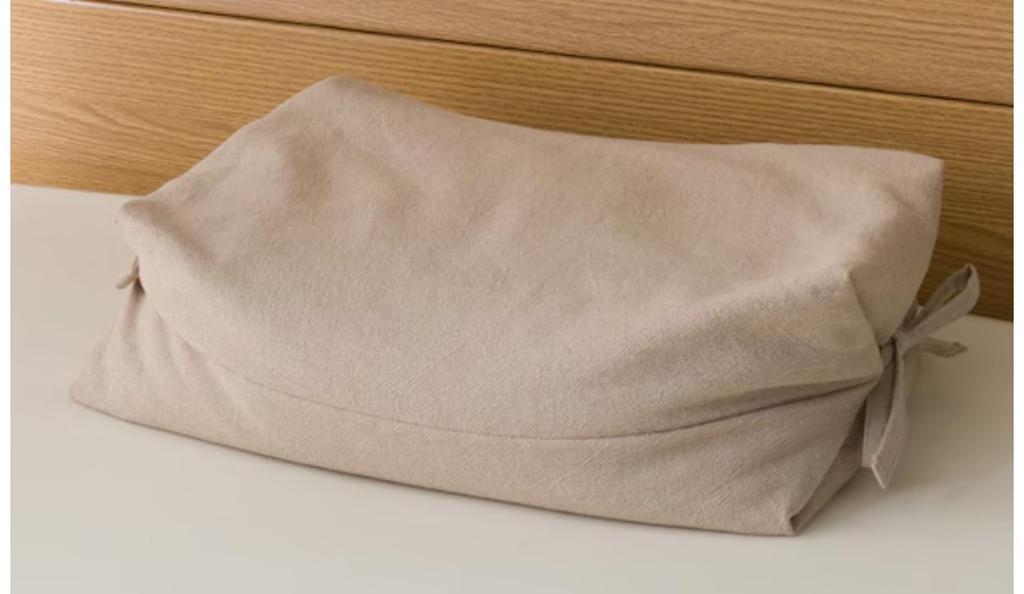 Nitori Cotton Buckwheat Pillow, Mini Size [Firmness] Firm. Tie Both Ends To Adjust To Your Desired Height. Odor-resistant.