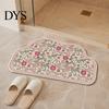 Light Luxury Home Decor Rug Retro Floral Bath Mat, Non-slip Super Absorbent Bathroom Rug, Diatomaceous Earth Quick-drying for Front Door Washable Sink