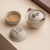Portable Ru Kiln Ceramic Travel Tea Set