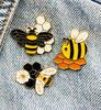 New Enamel Pin Bee Animal Love Honey Metal Pin Gift Birthday 1 Piece