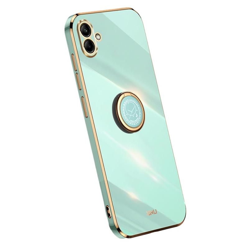 XINLI For Samsung Galaxy A04e 4G/F04 4G/M04 4G Case Kickstand Electroplated TPU Cover