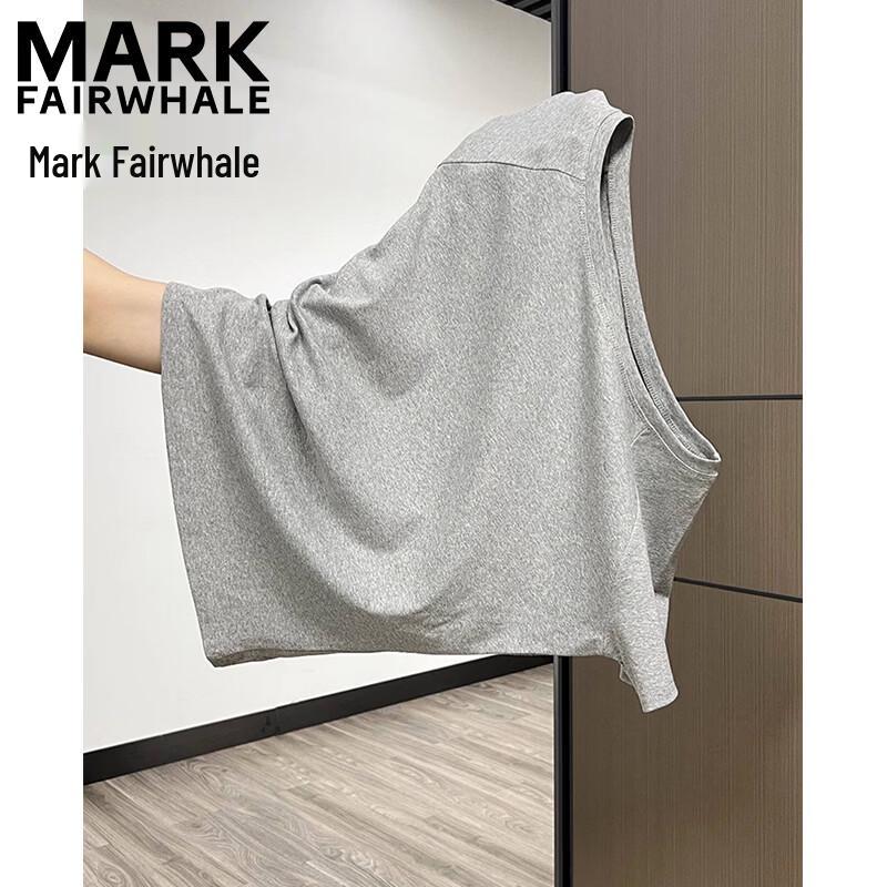 Женская хлопковая футболка MARK FAIRWHALE с открытыми плечами XL серый