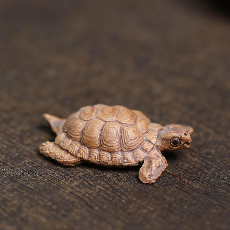 

2pc/lot Mini Turtle Purple Clay Longevity Wealth Turtle Tea Pet Creative Tea Games Tea Figurine Play Toys Tea Statue Ornaments