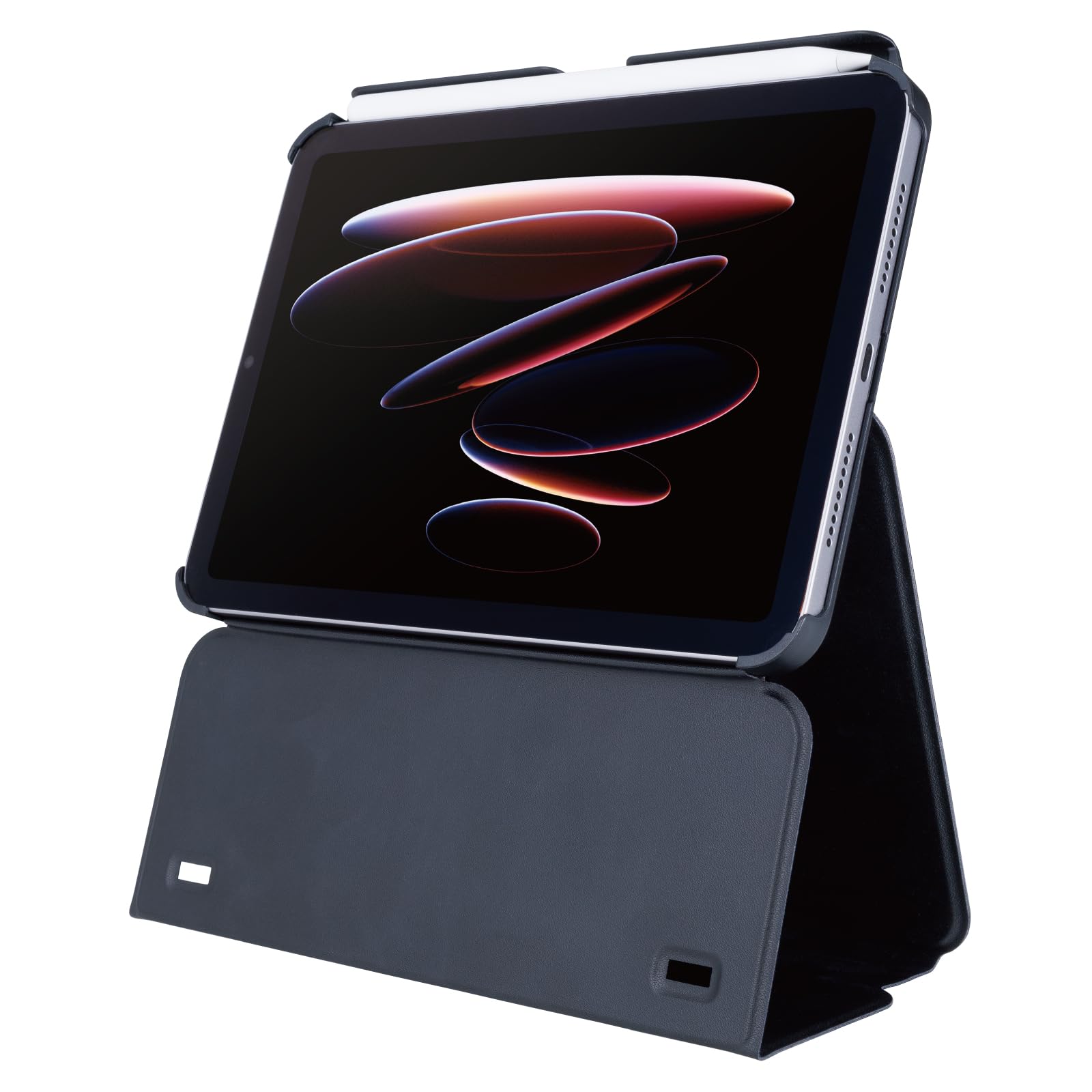 

ELECOM iPad mini Pro and mini Case Cover with Height Auto Soft (A17 2024) (6th Generation) Multi-Level Adjustment, Sleep/Wake, Leather, Black, чёрный