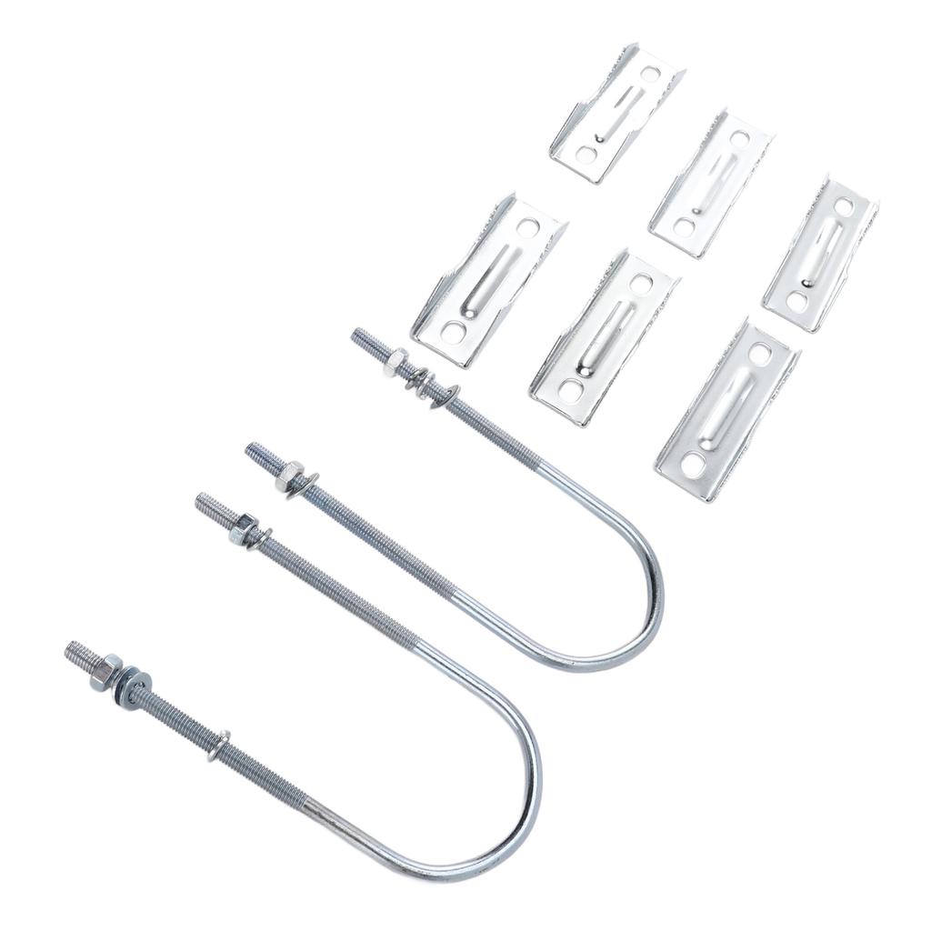 Double Antenna Mast Clamp Kit Iron V Jaw Block with U Bolts Mast To Mast Mount Bracket Kit for Outdoor Antenna B