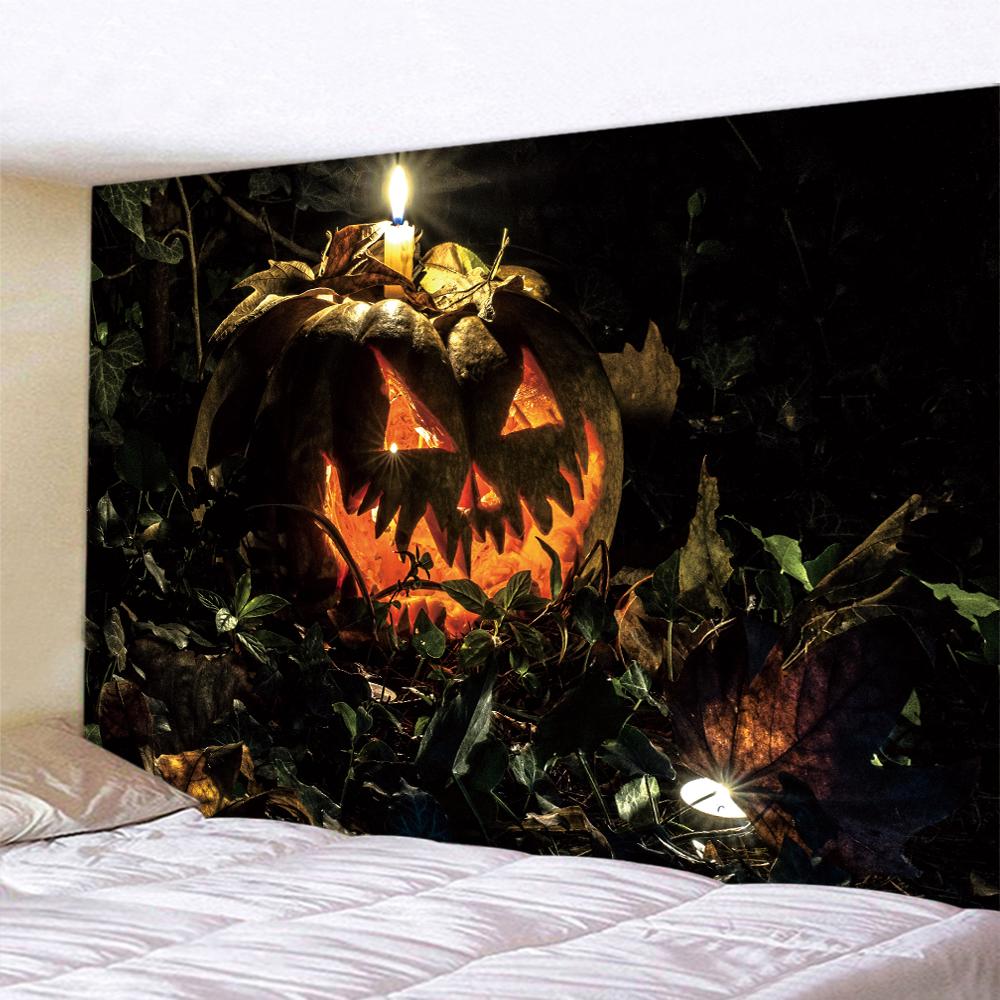 Halloween Pumpkin Psychedelic Scene Home Decoration Tapestry Hippie Bohemian Decoration Wall Hanging Sheets
