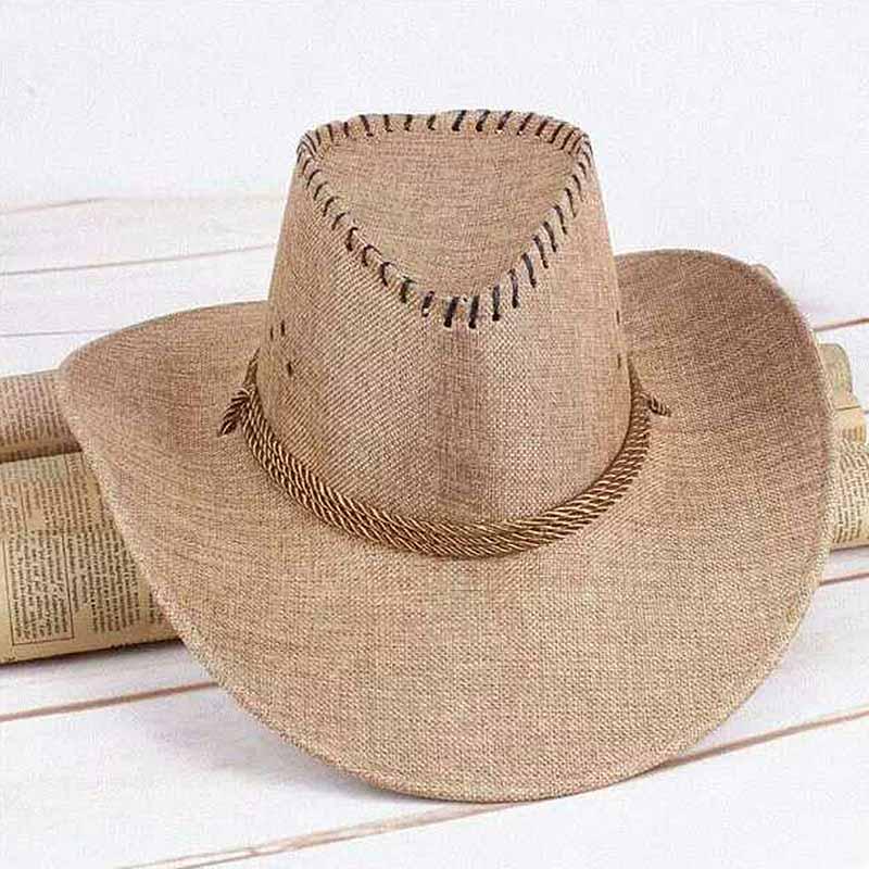 Men's Cowboy Hat Linen Embossed 
