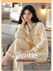 Pigiama da Donna a Maniche Lunghe in Cotone - Cardigan Monocolore per Primavera e Autunno