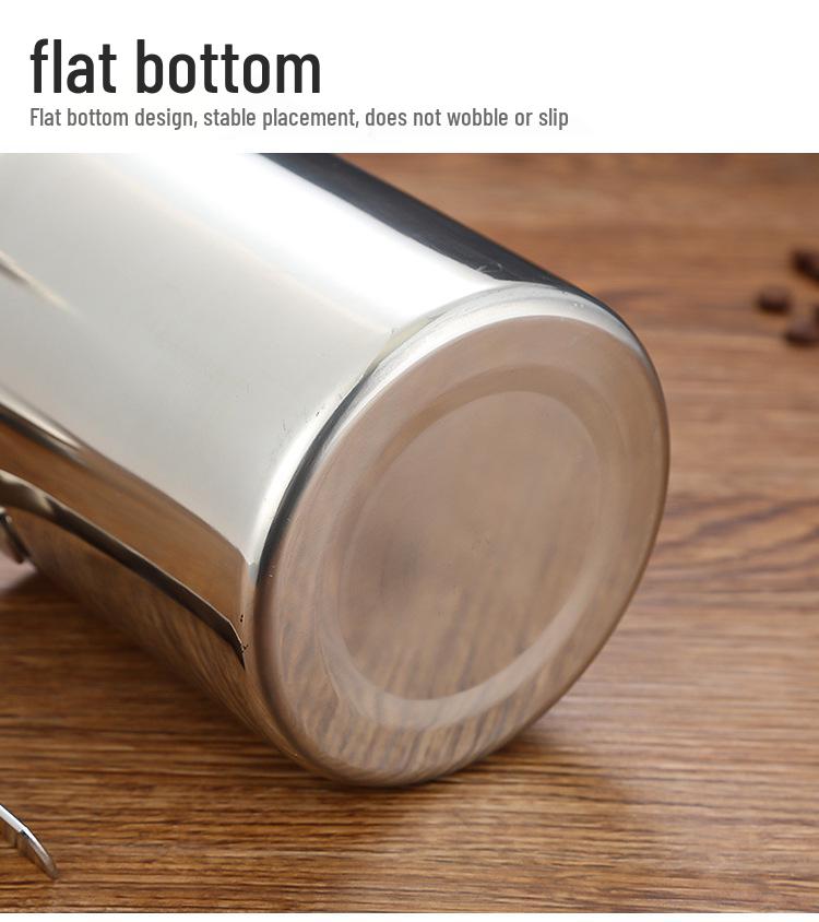 Dual-Layer Stainless Steel Milk Frothing Pitcher - Latte & Coffee Cup Frother