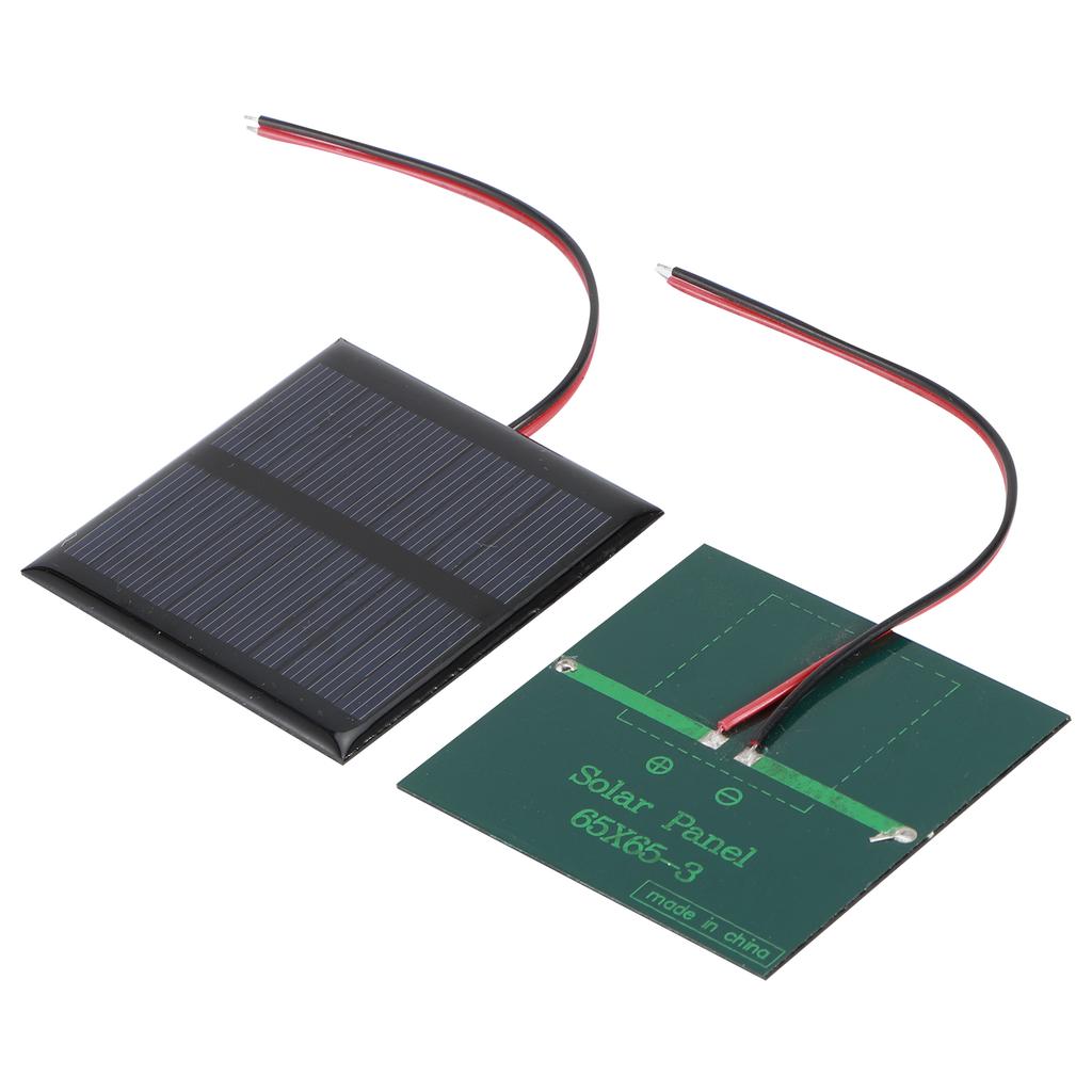 2Pcs 5.5V 0.6W Wired Solar Panel Multifunctional Portable Mini Solar Board Polysilicon