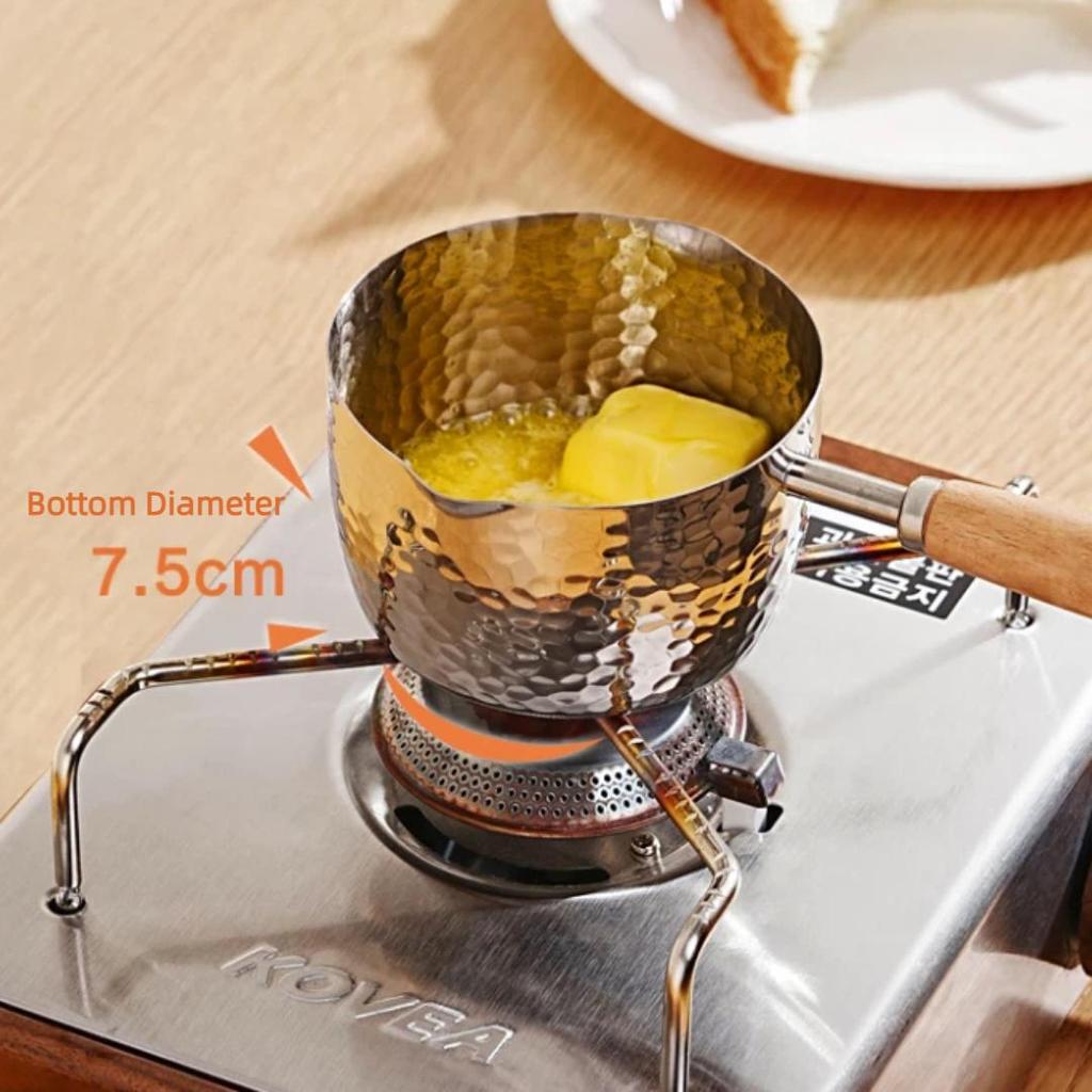 SUPOR Oil Pouring Pan, 316 Stainless Steel, Household Hot Oil Pan, Mini Flat Bottom Pan Spoon KGF30DT10, 300ml