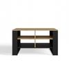 Coffee Table 4 Shelves Modern 4P Artisan Oak Black