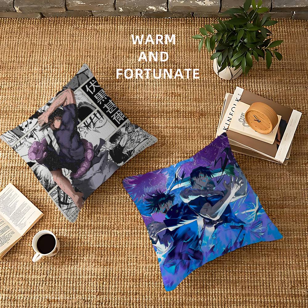 F-Fushiguro M-Megumi Pillow Cushion Cover Pillowcase Living Room Sofa Home Decor
