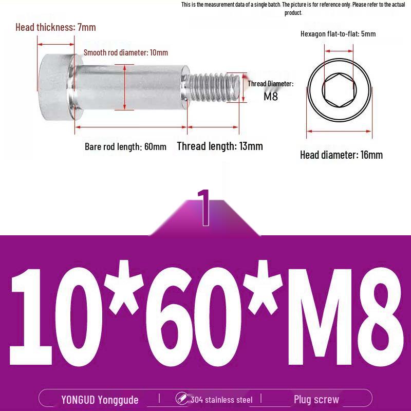 304 Stainless Steel Hex Socket Shoulder and Step Screw Set