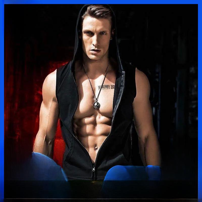 Men's Hooded Sleeveless Fitness Vest - Slim Fit Summer Waistcoat