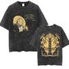 Game Clair Obscur Expédition 33 Vintage Washed T Shirts Men's Women Casual High Quality Oversized Cotton T-shirt Fans Streetwear