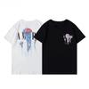New Fashion AM Fashion Short Sleeve Round Neck Bright Print Casual Hip Hop High Street Half Sleeve T-shirt for Men and Women
