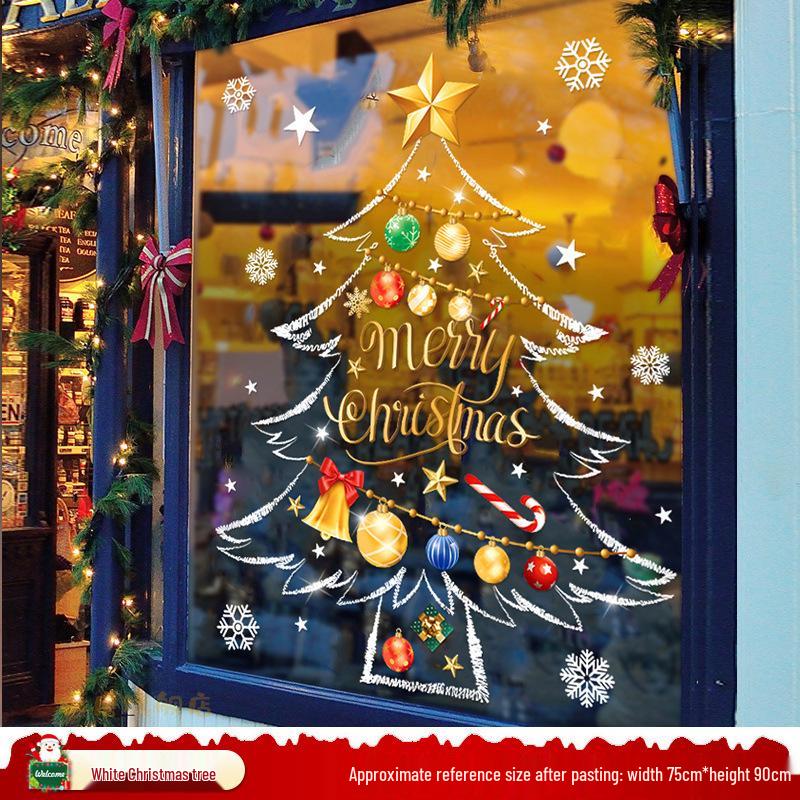 Santa Claus Christmas Window Clings - Tree, Door Stickers & Ornament Decor