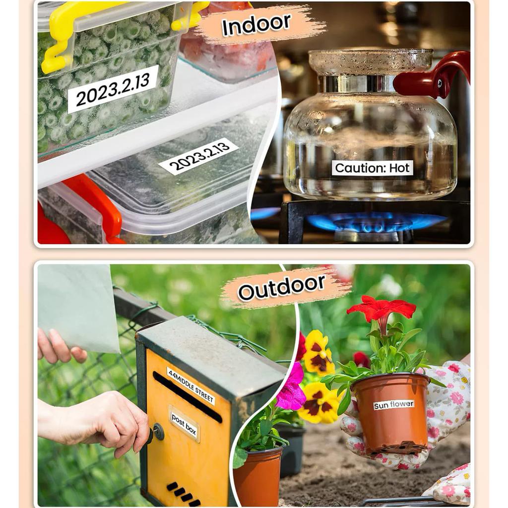 portable mobile phone bluetooth label printer thermal transfer label machine ribbon printer