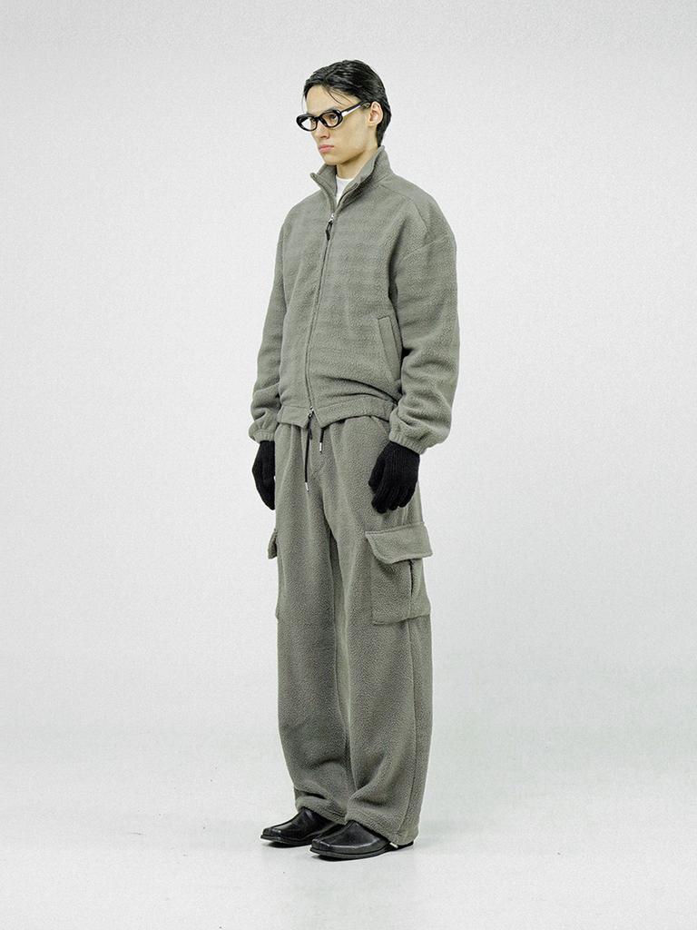 Chance'S Noi Fleece Two-Way Zip-Up - Khaki /M244Tp02Ka