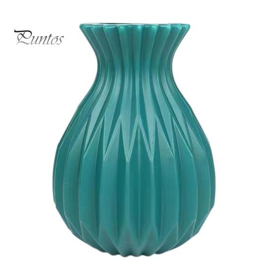 

Пластиковая ваза для цветов, минималистичный современный держатель для цветочных растений, контейнер для домашнего офиса, гостиной, стола, центральный элемент, декоративная ваза, орнамент зелёный