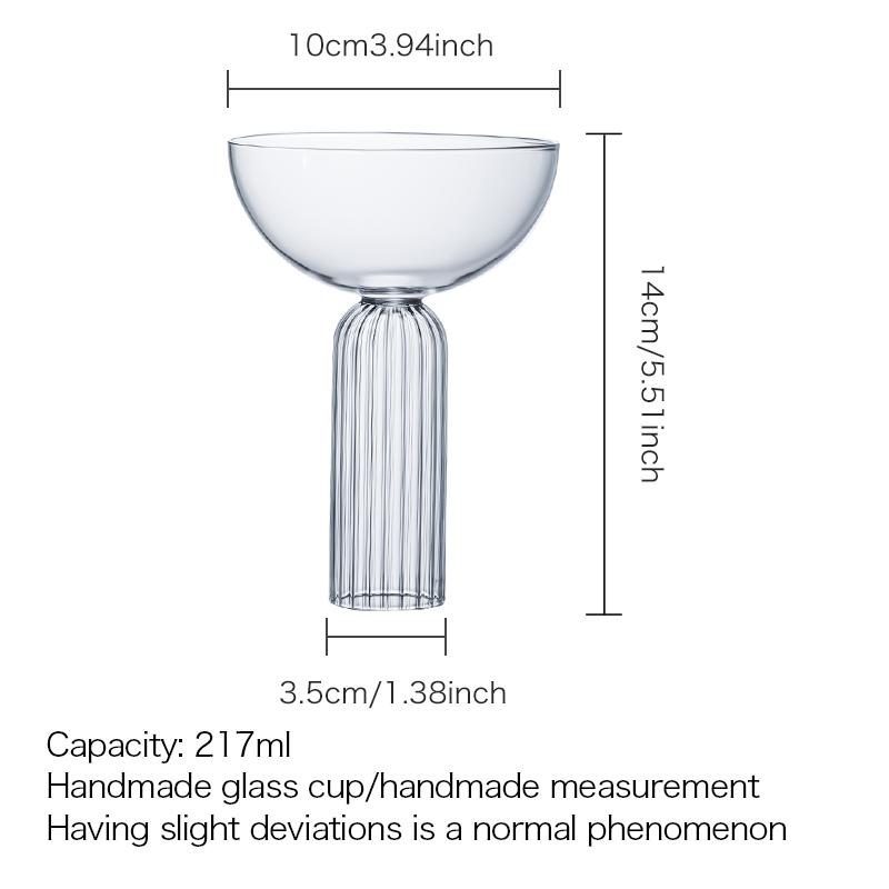 Inmeet Margarita Cocktail Glass/Champagne Glass/Wedding Party Wine Glasses/Bar Tools/High Borosilicate Glass Cup