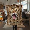 1 Stück Spielzeug Tigerkatzen-Print Flanelldecke, Hohe Qualität, Bequem für alle Jahreszeiten, Heimdekoration, Wärme und Komfort, Perfekt für Geschenke