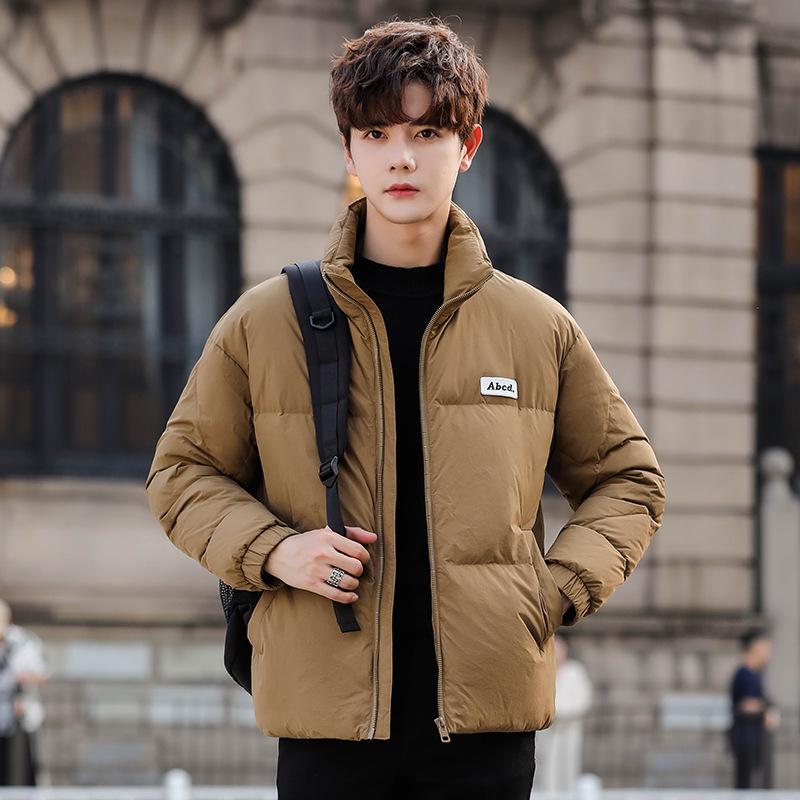 Men's 2025 Trendy Korean Style Winter Down Jacket - Lightweight, Thickened, Stand Collar Warm Outerwear