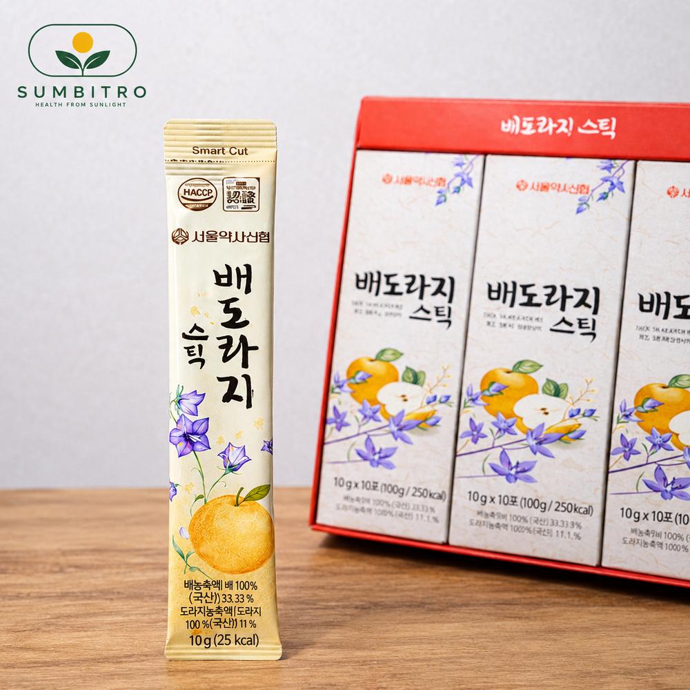 Seoul Pharmacists Credit Union 100% Domestic Pear & Balloon Flower Root Sticks 10g 30 Packs 300g 30 pcs
