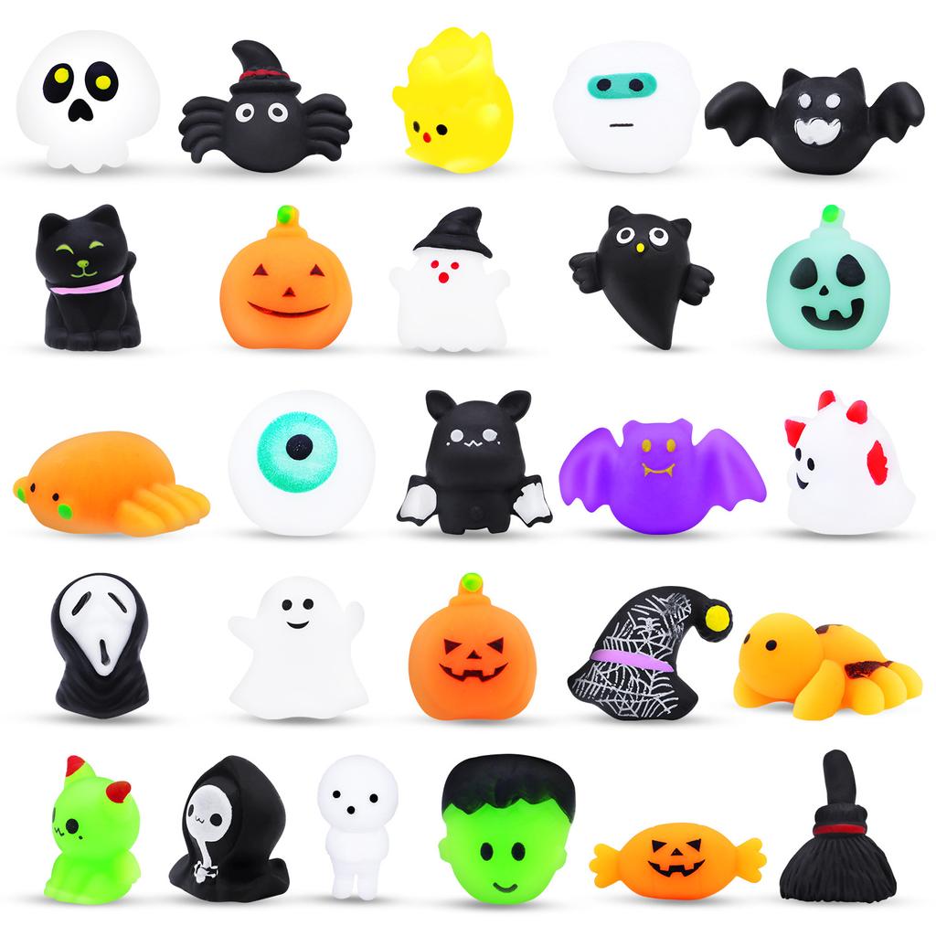 10Pcs Halloween Fidget Toys Skull Pumpkin Stress Relief Sensory Toys For Boys Girls Halloween Party Favors Kids Gifts