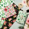 12 Sheets Gift Wrapping Paper Floral Rose Pattern Valentine's Day Bouquet Gift Packaging Paper Birthday Party Decoration Paper