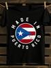 Puerto Rico Flag T-Shirt Mens Tshirt Womens Tshirts with Letters Print Short Sleeves T-Shirt Casual Street Tee Shirt Top