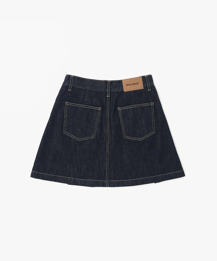 Plack Woman Low-Rise Pleated Skirt Navy
