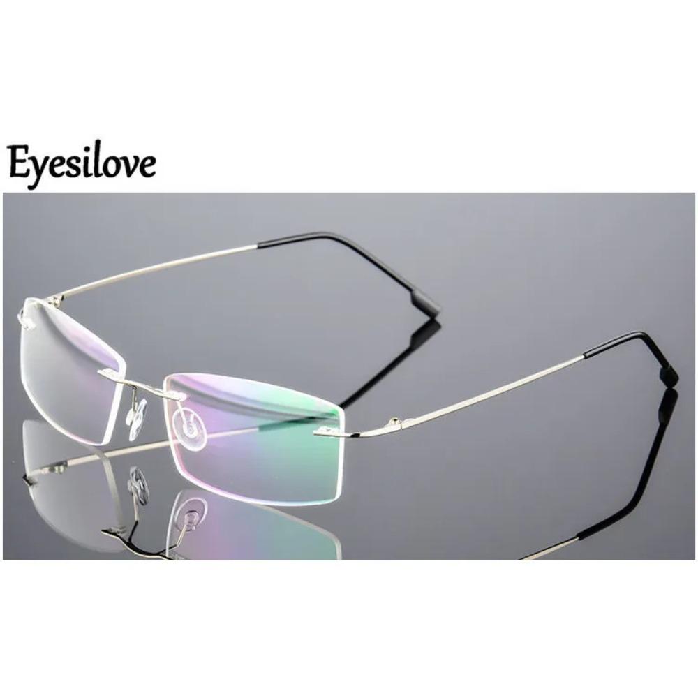 Anti-blue light rimless prescription glasses men women titanium myopia glasses short-sighted eyeglasses reading glasses eyewear