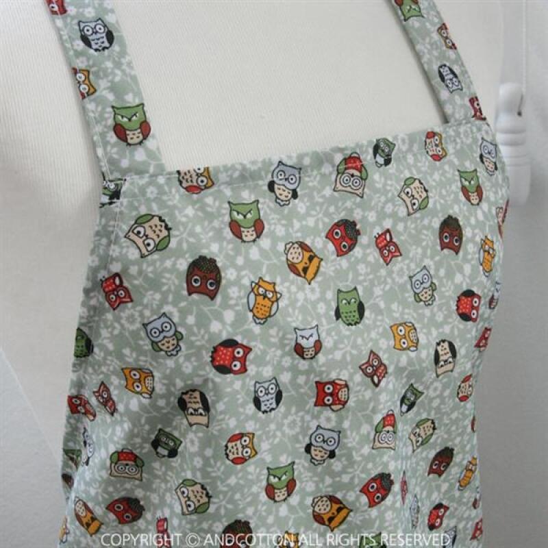 Owl Waterproof Apron (3 colors) pink