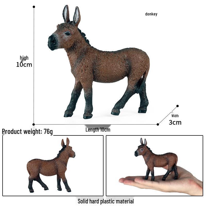 Children's Cognitive Animal Model Toy - Donkey Foal & Zebra Ornament