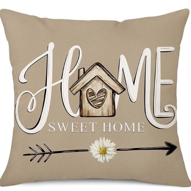 New Plant Flower Truck Letter Spring Series Pillowcase Home Office Pillow Cushion Ins