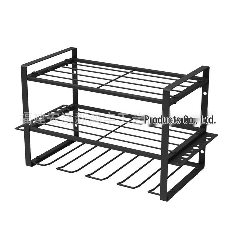 Four-Tier Wall-Mounted Electric Drill Storage & Charging Rack