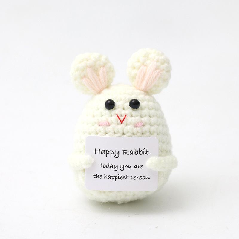 Crochet Emotional Support Crochet New Knitted Positive Animal Funny Gifts for Friend Table Bookshelf Decoration