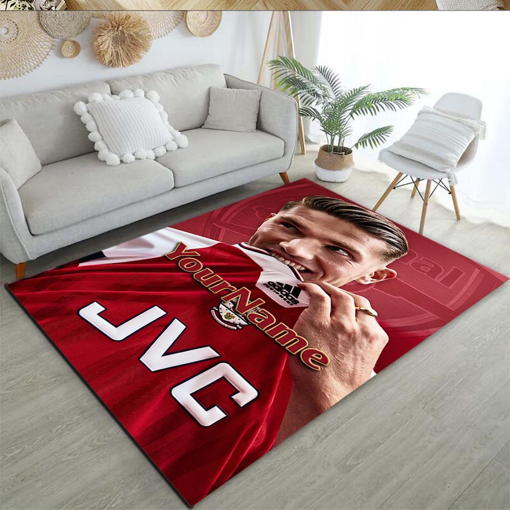 Arsenal Customize Text Area Rug Suitable for Playrooms Outdoor Game Room Hallway Anti-slip Rug Decorate Offices Gift for Festivals
