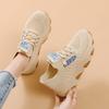 Women Woven Mesh Breathable Casual Sneakers Lace-up Vulcanized Shoes Ladies 2024 Platform Sneakers Female Shoes Zapatos De Mujer