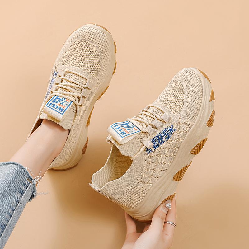 Women Woven Mesh Breathable Casual Sneakers Lace-up Vulcanized Shoes Ladies 2024 Platform Sneakers Female Shoes Zapatos De Mujer