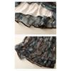 Summer new literary loose chiffon floral skirt women's medium and long anti-penetration gauze skirt A-shaped skirt