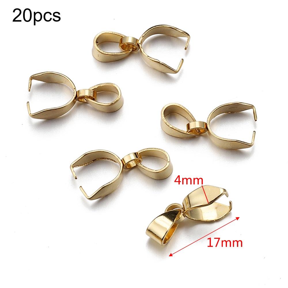 5pcs 20pcs Stainless Steel Star Pendant Pinch Bail Clip Melon Seeds Charm Clasps Connector Bulk for DIY Nacklace Making Findings
